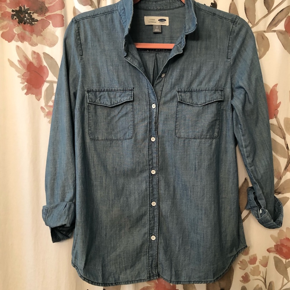 Chambray old navy top size small